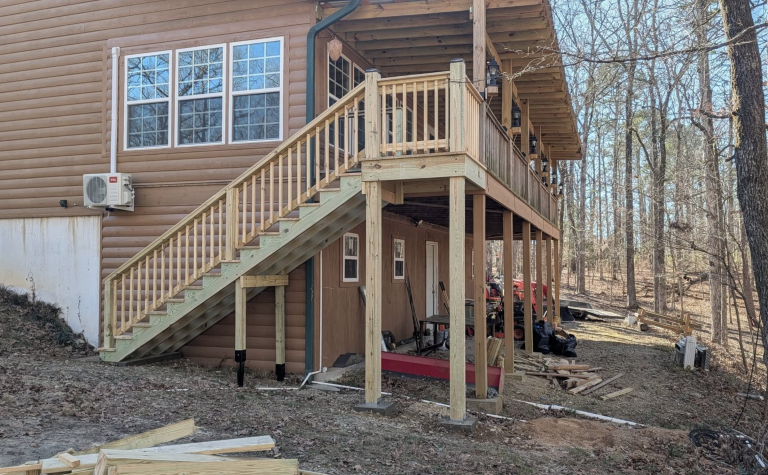 Custom Roofed Deck Built by Aaron's Handyman Services in Hot Springs, AR