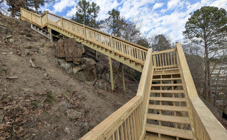 Lakeside Dock Stairs by Aaron's Handyman Services in Hot Springs, AR