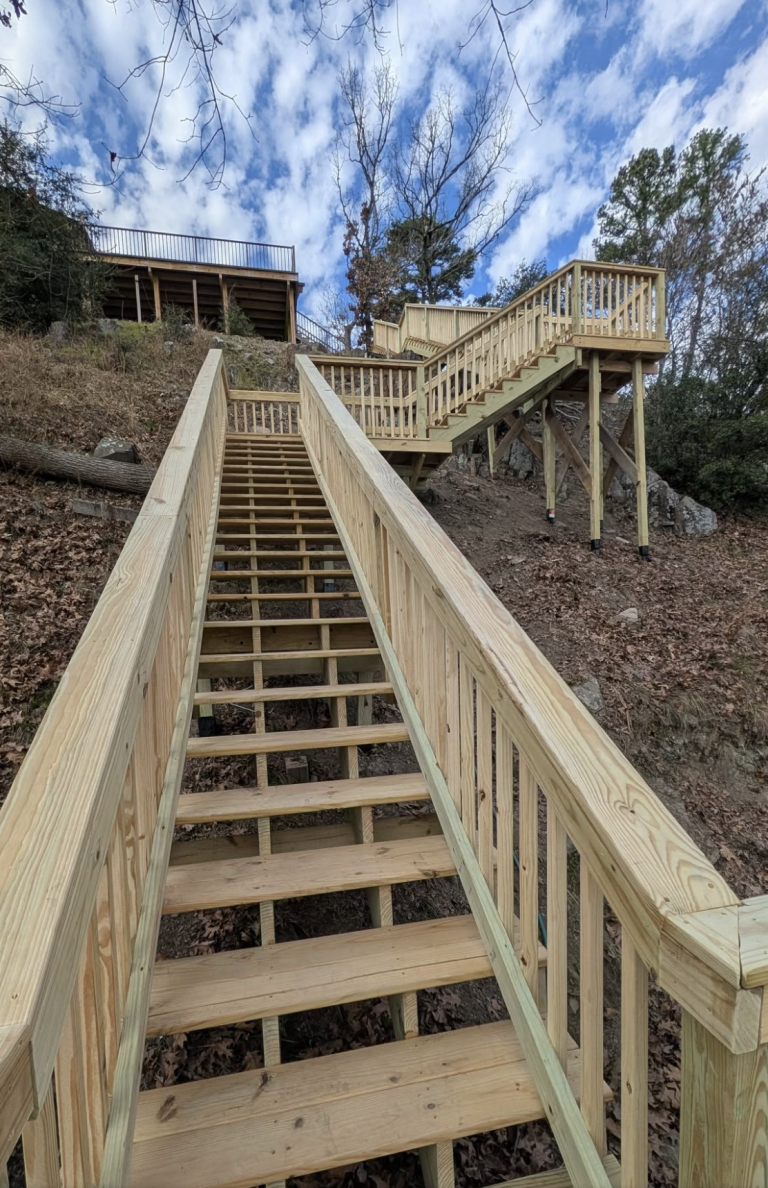 Lakeside Dock Stairs by Aaron's Handyman Services in Hot Springs, AR