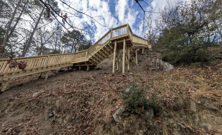 Lakeside Dock Stairs by Aaron's Handyman Services in Hot Springs, AR