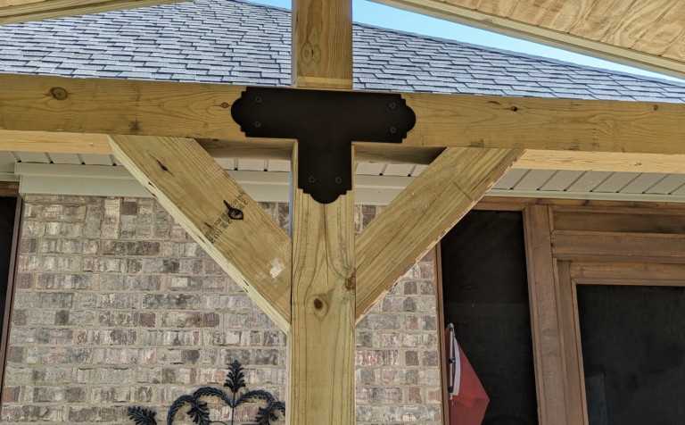 custom roofed deck build by aarons handyman services