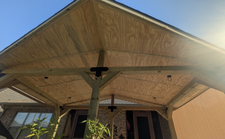 Custom Roofed Deck Built by Aaron's Handyman Services in Hot Springs, AR