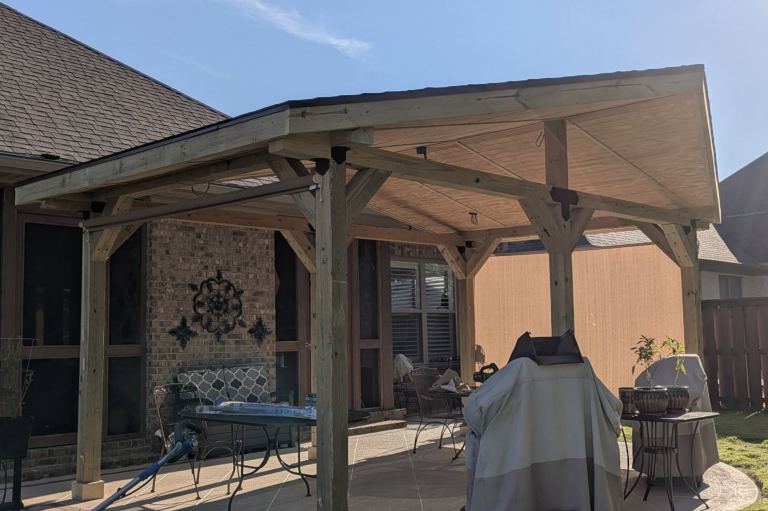 Custom Roofed Deck Built by Aaron's Handyman Services in Hot Springs, AR