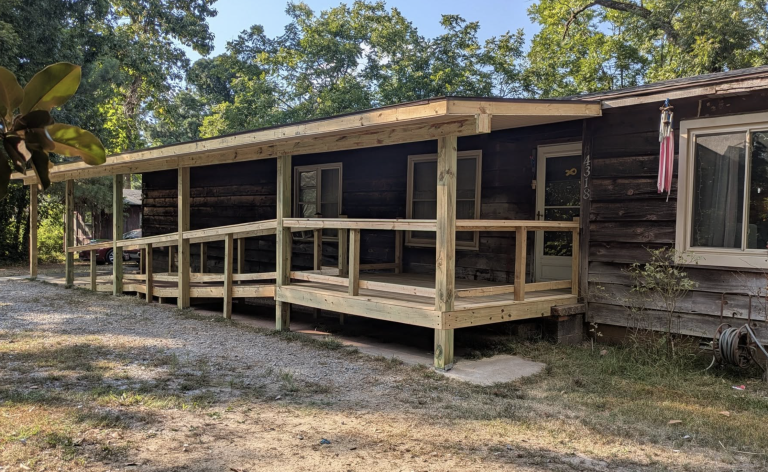 Handicap wheelchair ramp by Aarons handyman services llc hot springs AR