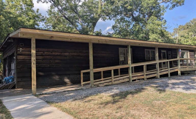 Handicap wheelchair ramp by Aarons handyman services llc hot springs AR