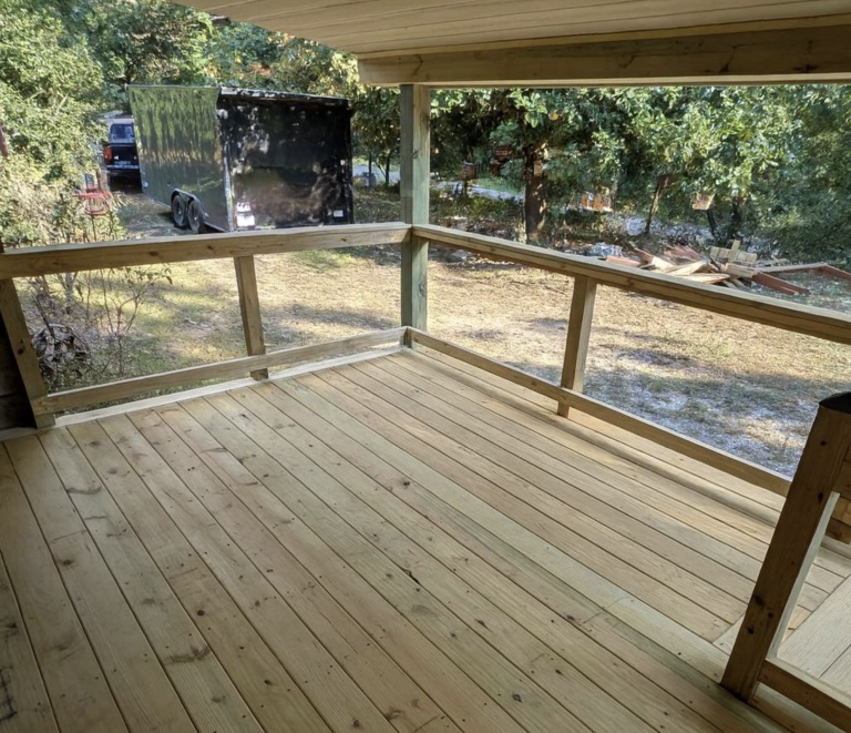 Custom Roofed Deck Built by Aaron's Handyman Services in Hot Springs, AR