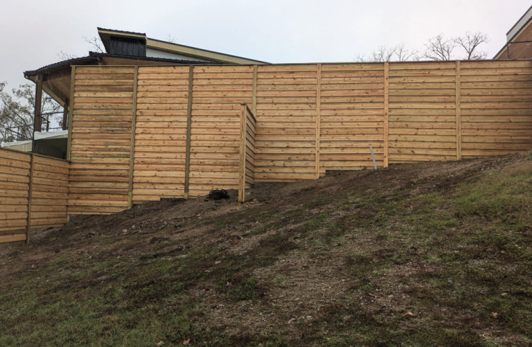 custom privacy wall build by aarons handyman services