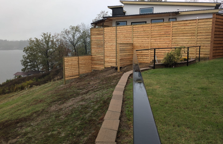 custom privacy wall build by aarons handyman services