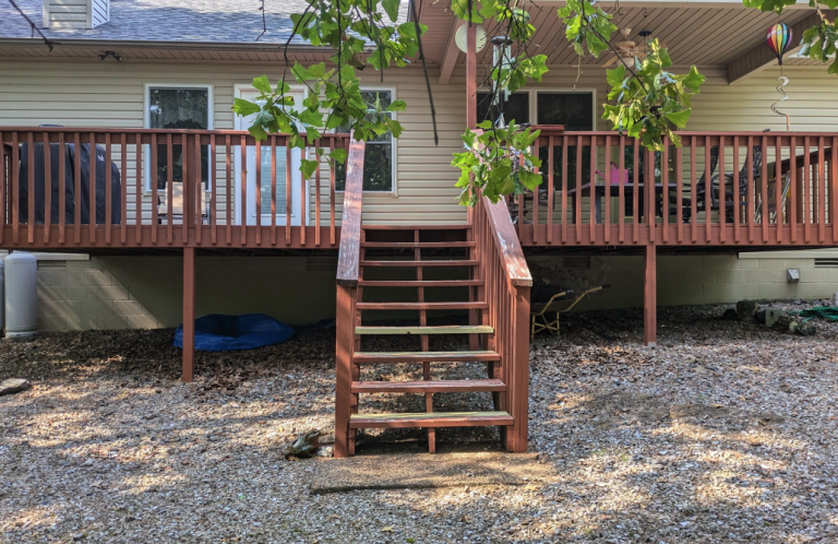 before custom Trex decking construction by Aaron's Handyman Services in Hot Springs, AR
