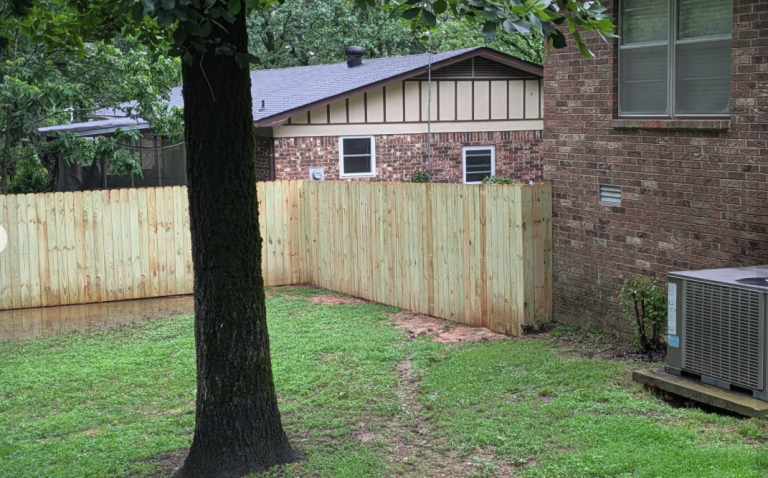 privacy fence construction by Aaron's Handyman Services in Hot Springs, AR