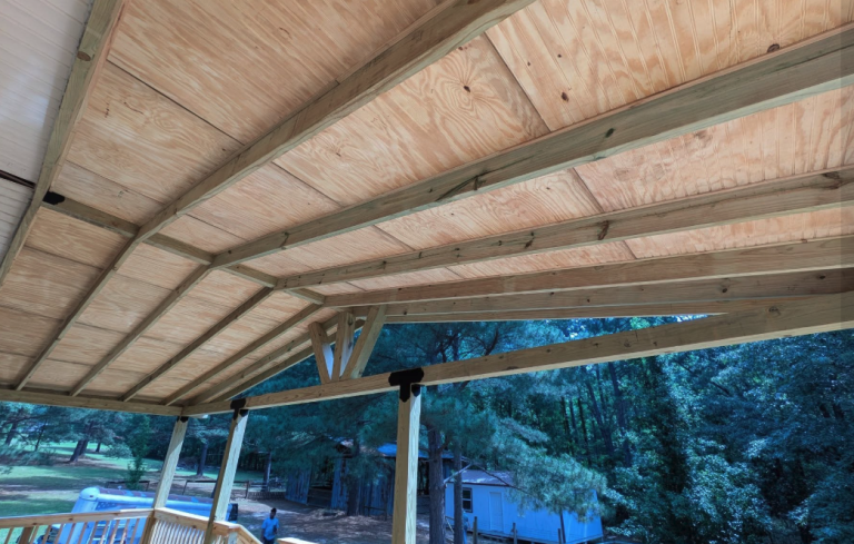 Custom Roofed Deck Built by Aaron's Handyman Services in Hot Springs, AR