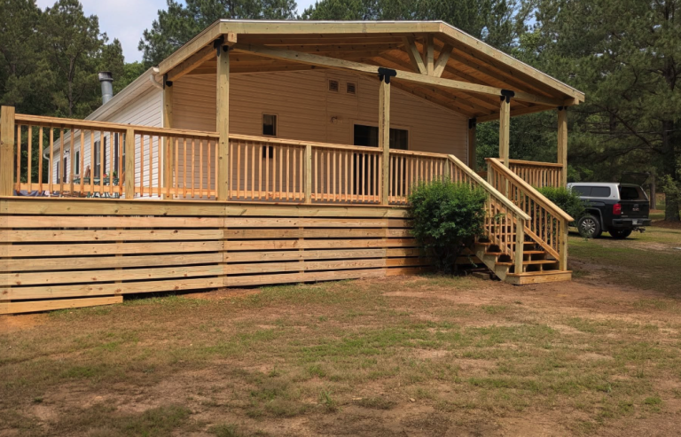 Custom Roofed Deck Built by Aaron's Handyman Services in Hot Springs, AR