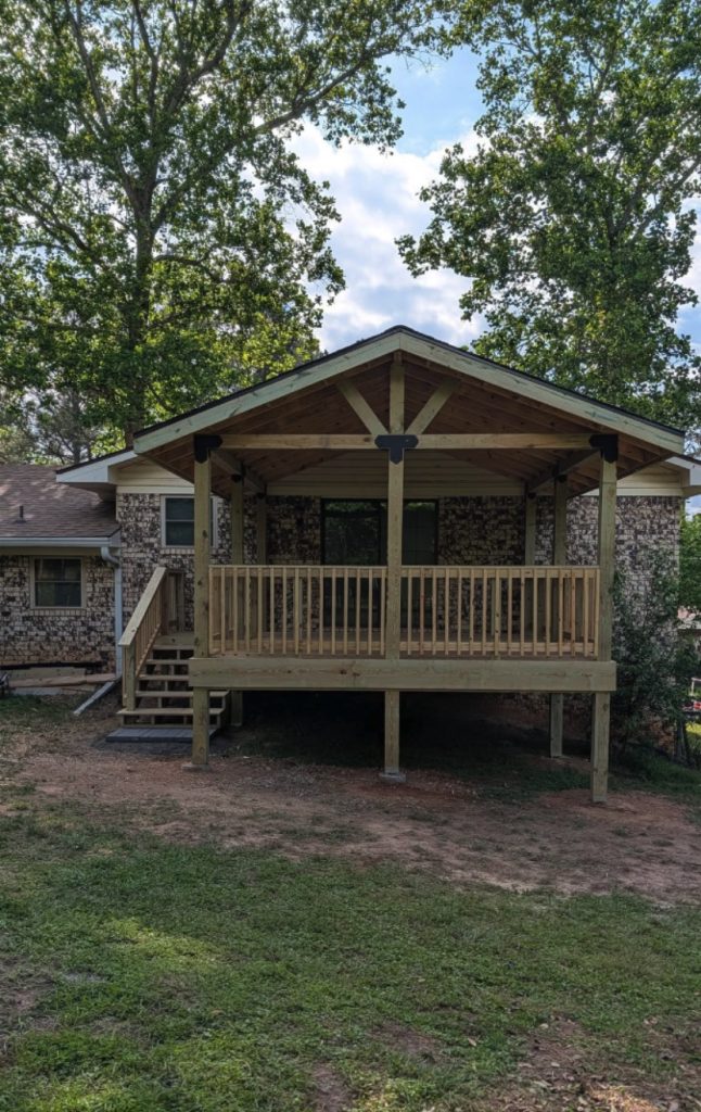 Custom deck built by Aaron's Handyman Services in Hot Springs, AR
