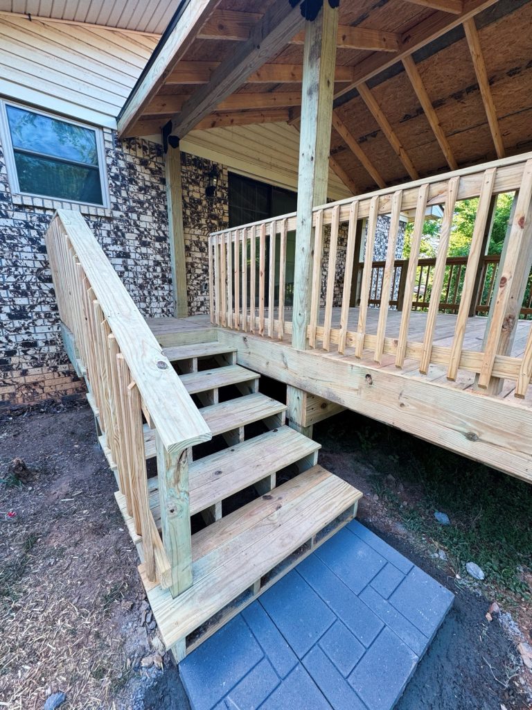 Custom deck built by Aaron's Handyman Services in Hot Springs, AR
