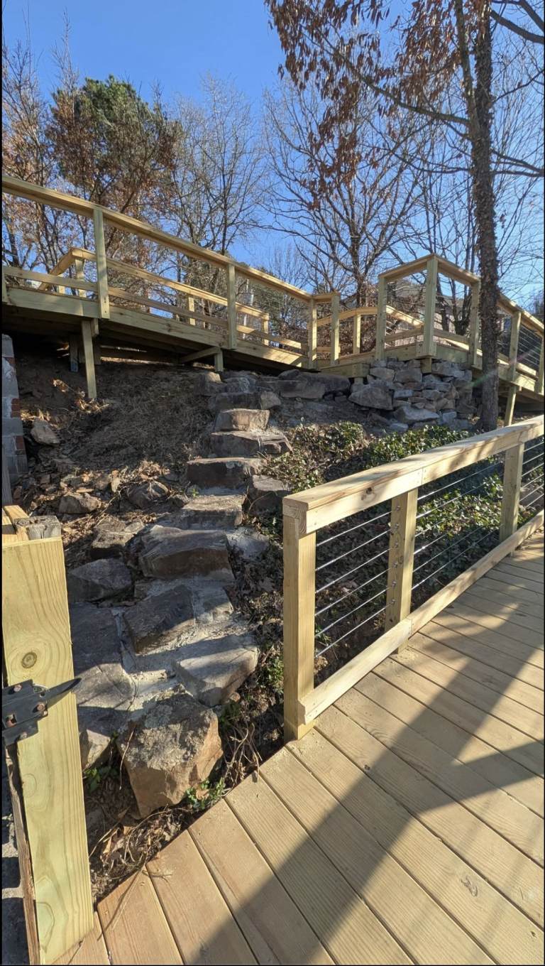 Wheelchair ramp and deck