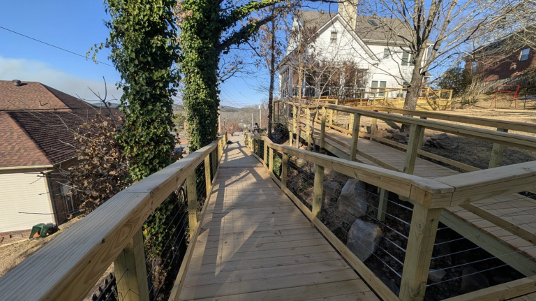 Wheelchair ramp and deck